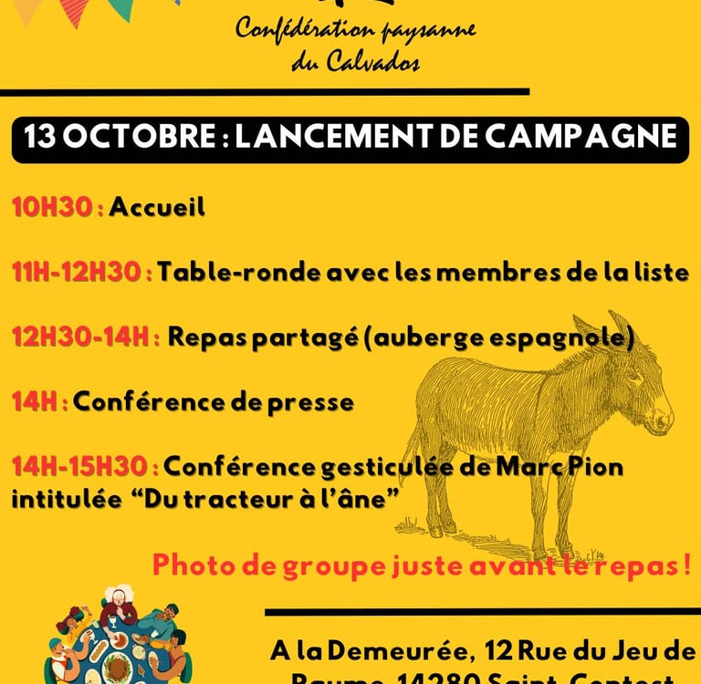 a poster for a campaign with a donkey