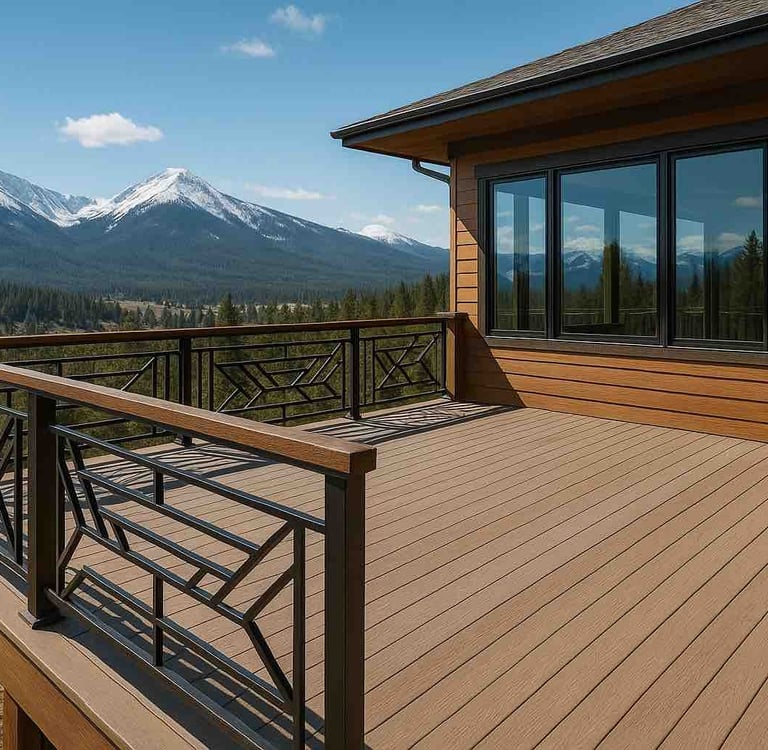 Custom metal outdoor railing in Missoula