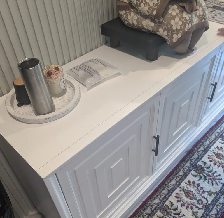 Credenza across the hall from vestibule