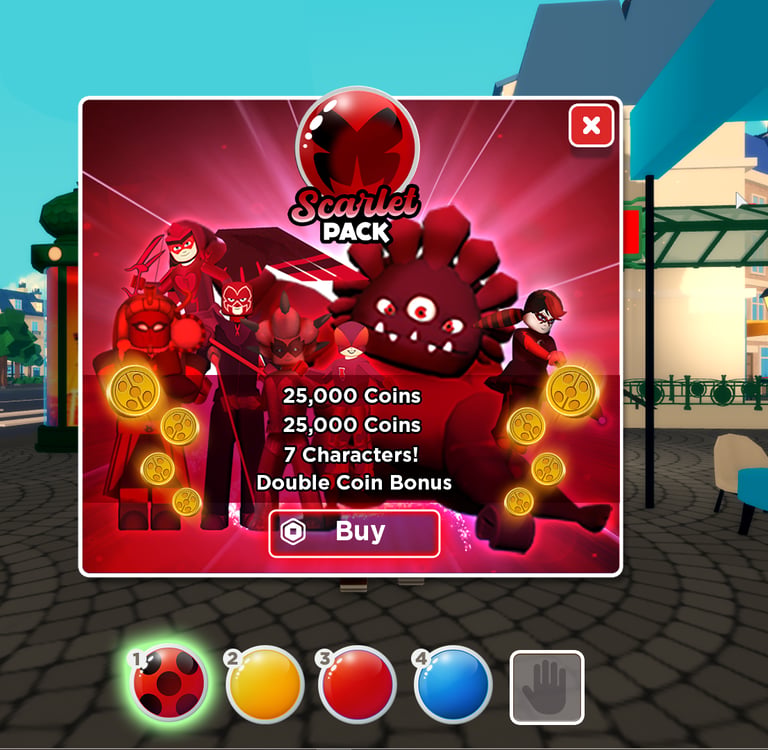 Miraculous Ladybug Roblox in-game popup