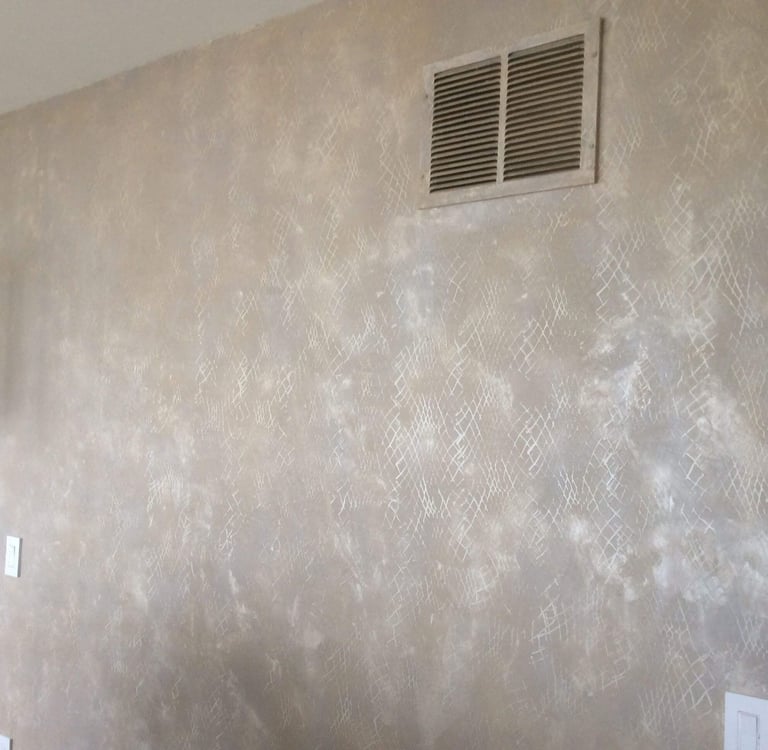 metallic plaster reptile pattern by Artworks by Marcine in Lavalette NJ