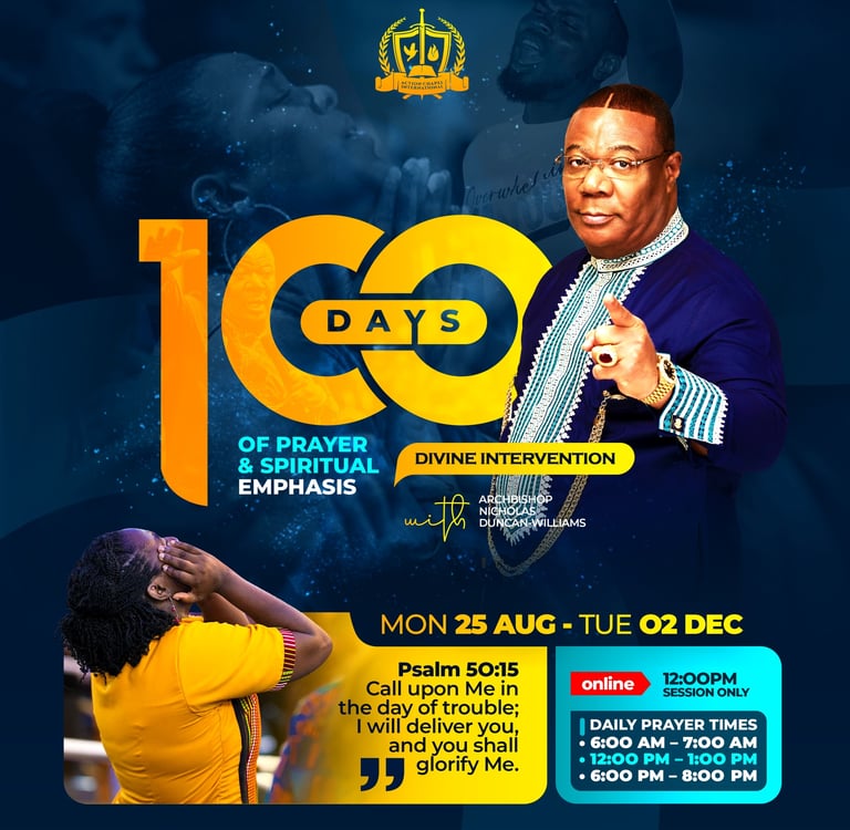 100 days prayer spiritual emphasis arch bishop nicholas duncan williams