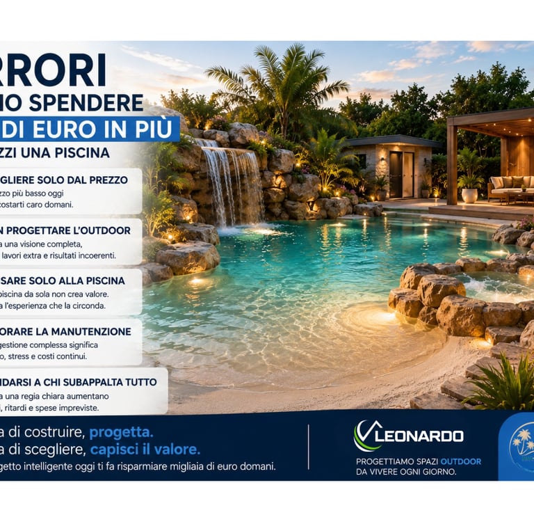 cinque errori che ti fanno perdere denaro nella costruzione di una piscina