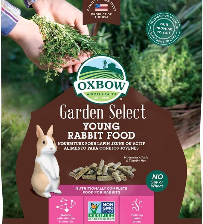 Hot Cross Buns' recommended food pellets for baby rabbits: Oxbow  Garden Select for Young Rabbits