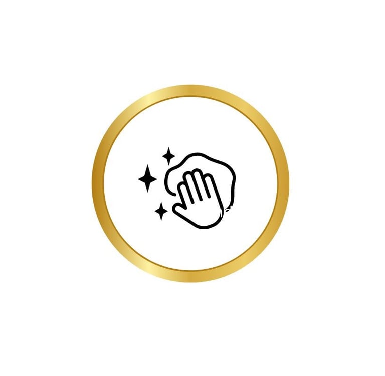 a hand cleaning showing experienced cleaning staff