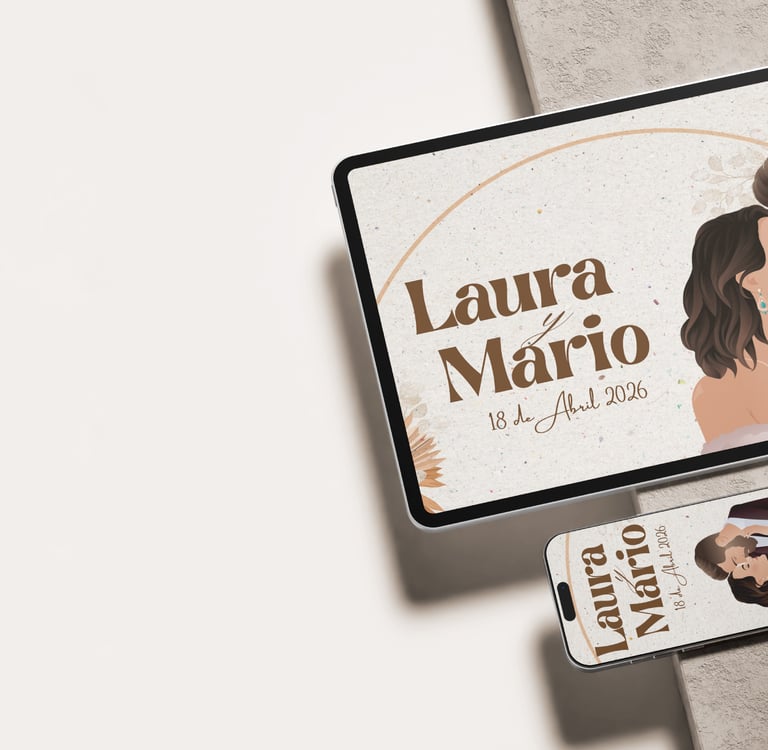 invitaciones web boho modelo Laura