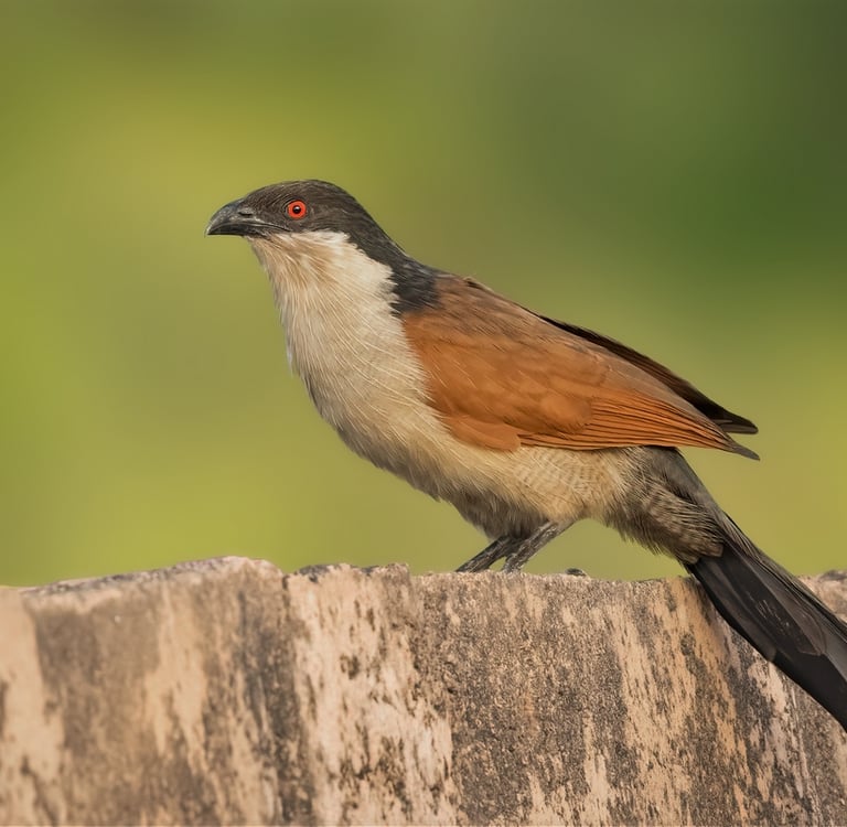 Foto van een Koekoek zittend op de muur 