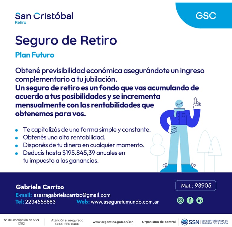 San cristobal Retiro-Mejor seguro de retiro en Argentina