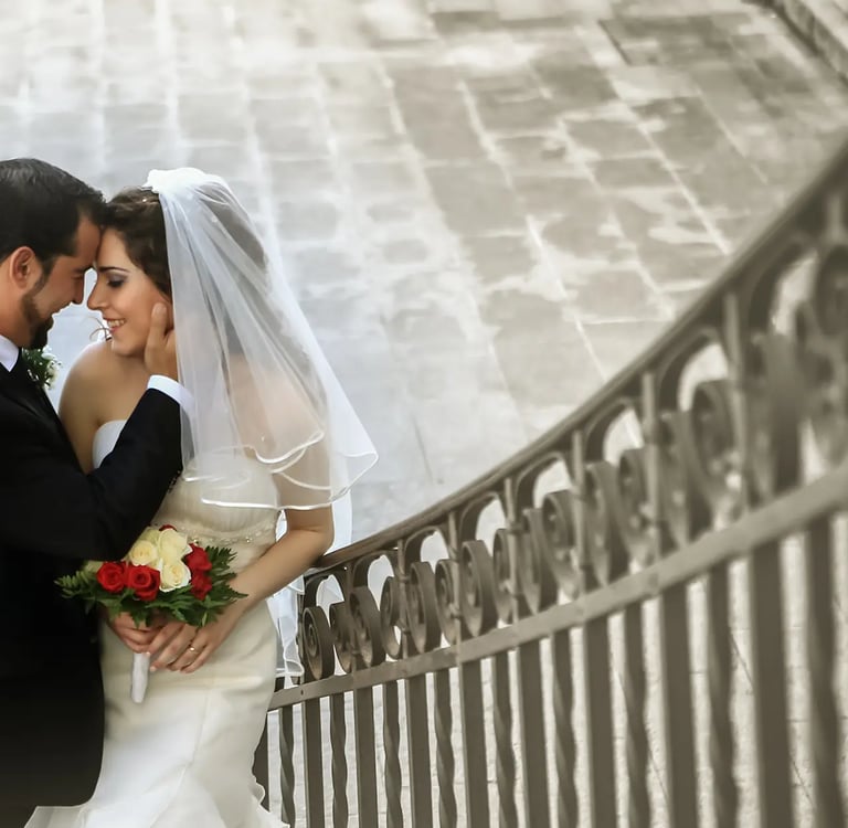 una sposa e uno sposo a Ragusa Ibla