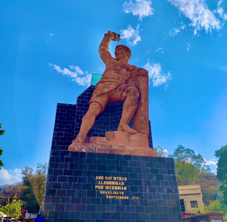 Statue of El Pipila in Guanajuato, Mexico