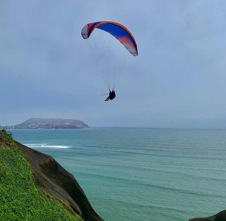 Paraglider in Lima, Peru.