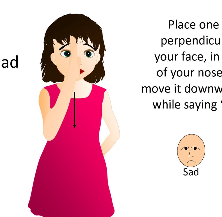 Makaton: "Sad"