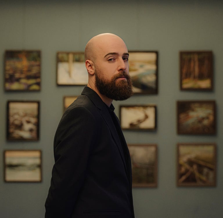 Justinas Krasuckas personalinėje parodoje "Gamtos fragmentai" Kauno Filharmonijos parodų salėje