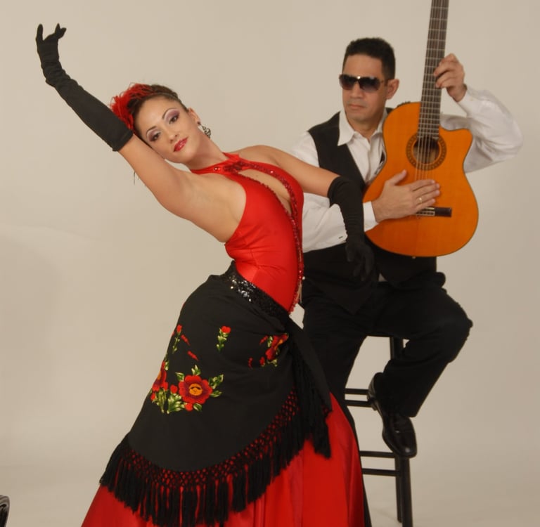 Latin dance guitar and dancers booking 305-298-2380 Miami Boca Raton Palm Beach Ritmo!City