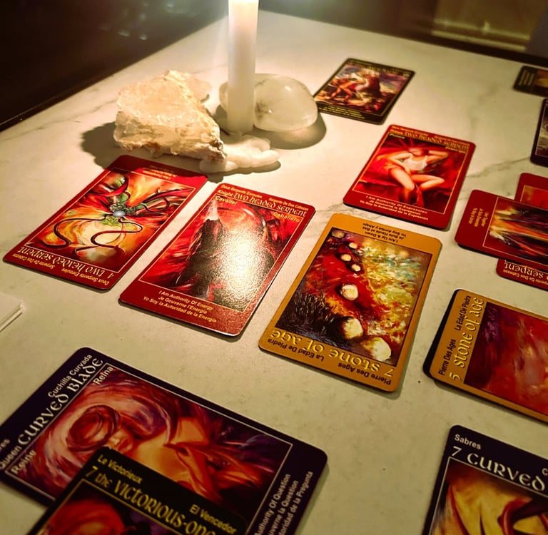 Psychic Tarot readings by Maya Britan ans the I Am One tarot cards