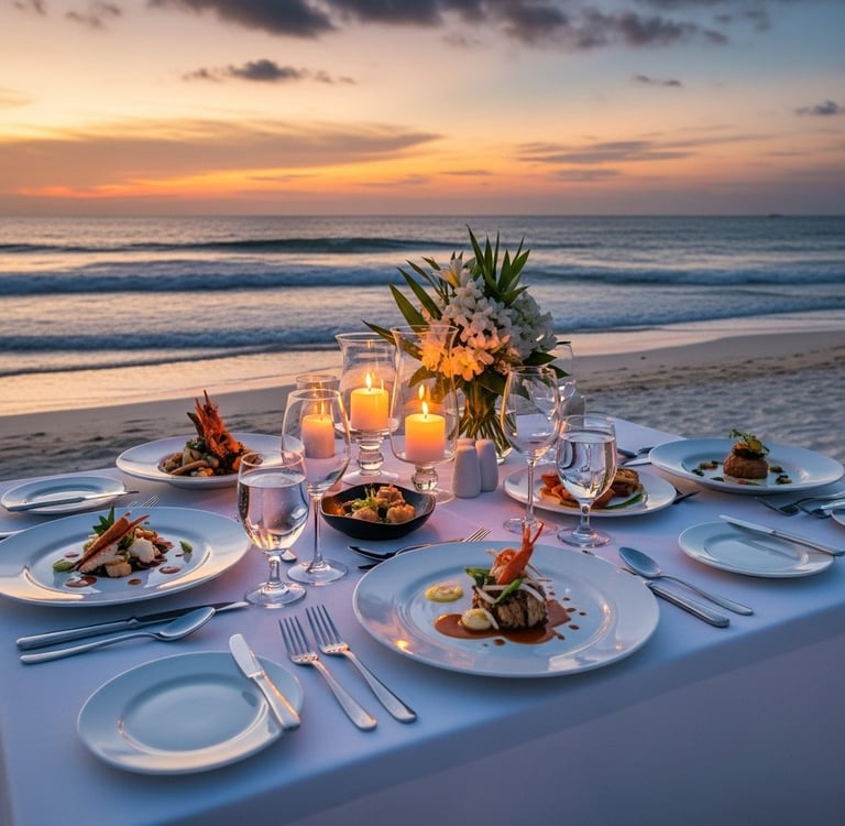 Private Fine Dining by the Beach or Clifftop
