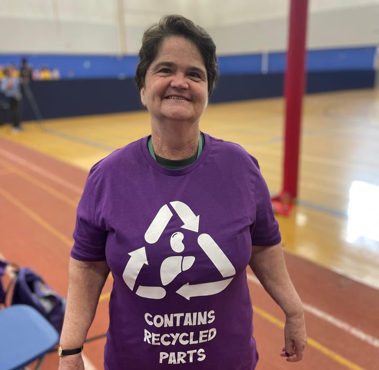 Claire celebrating life at the games