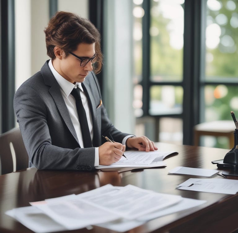 a close up of a typewriter with a real estate paper on it
