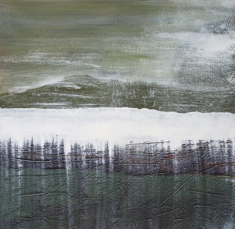 Artiste Jaï - Acrylique sur toile "Rêves décalés numéro 3"  - Collection "Les grands Espaces " 2025