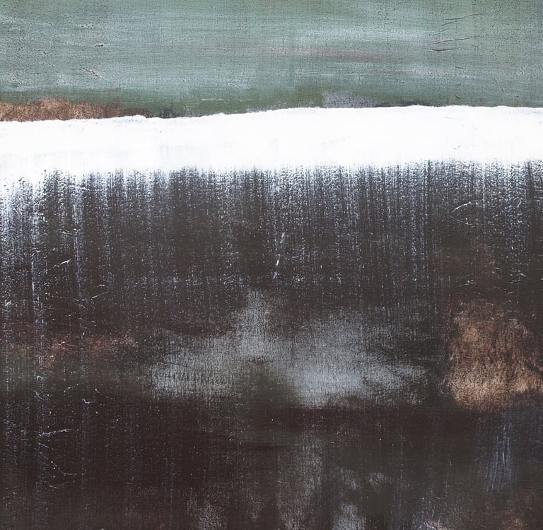 Artiste Jaï - Acrylique sur toile "Rêves décalés numéro2" 100x73 cm- Collection "Les grands Espaces " 2025