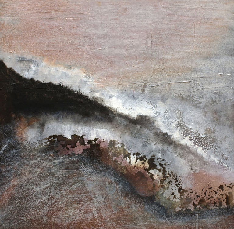 Jaï - Acrylique sur toile "Austral n°2" 80x80cm - Collection "Les grands Espaces " 2025