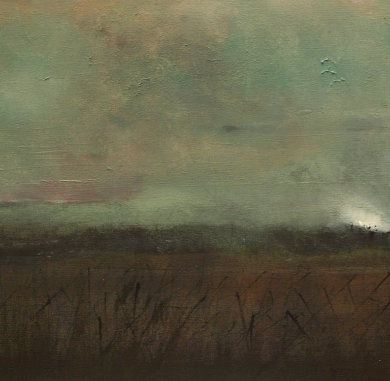 Jaï - Acrylique sur toile "Fleurs du silence" 65x50cm VENDU - Collection "Les grands Espaces " 2025