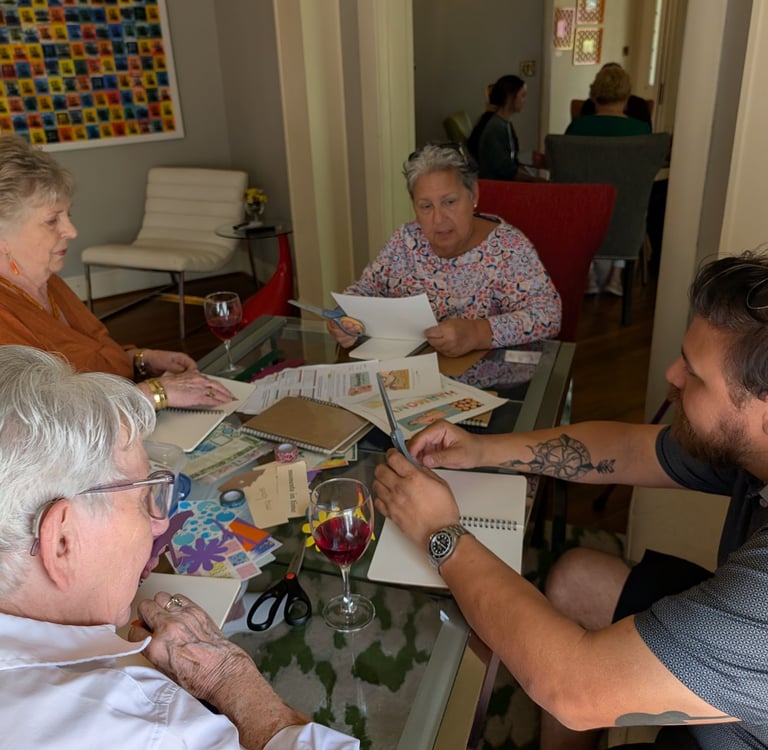 a group doing a mindfulness activity together