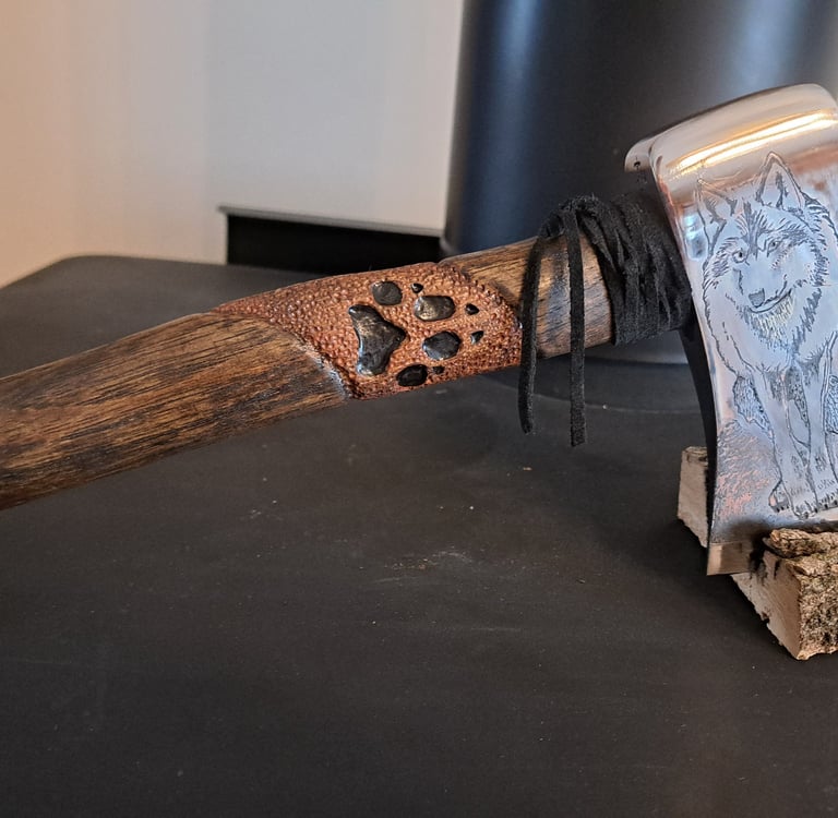 Artistic engraved Ax
