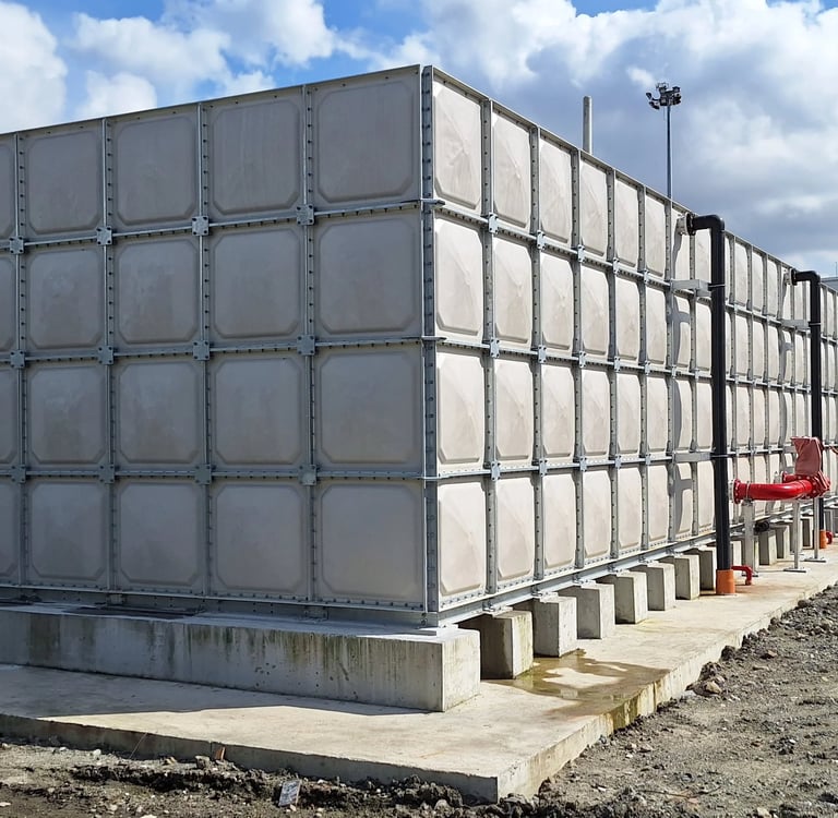 GRP sectional water tank in qatar big size
