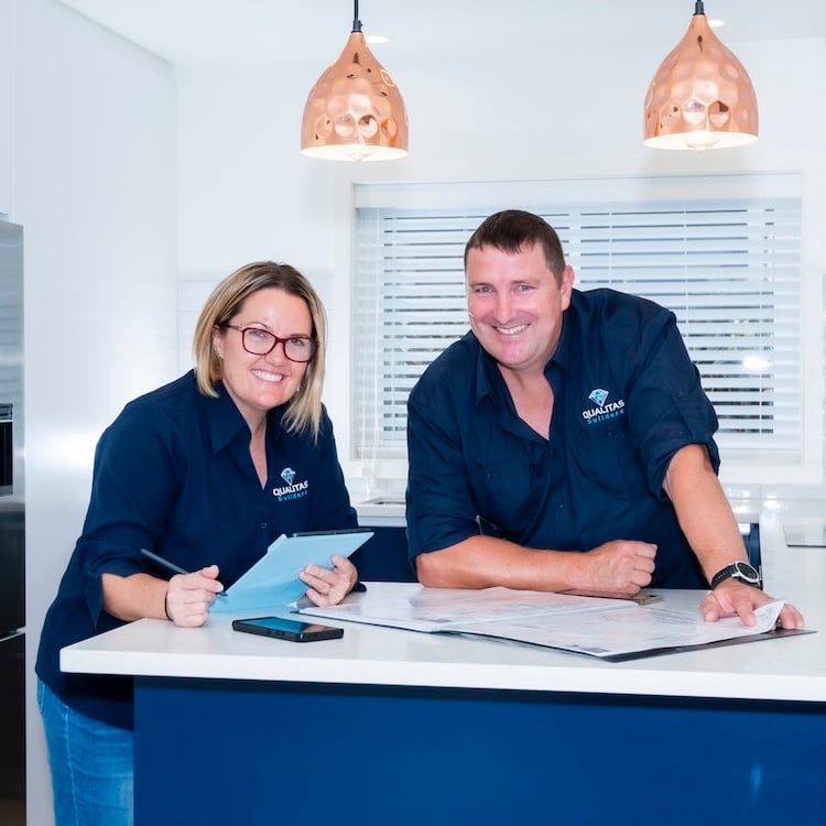 Amanda and Bryce from Qualitas Builders, Auckland