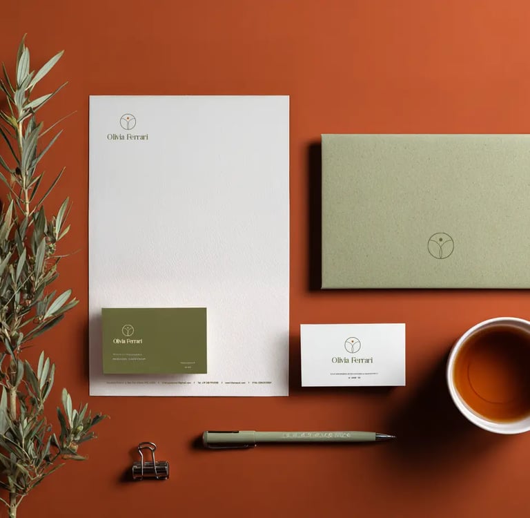 Cancelleria coordinata per libera professionista nell’area benessere.