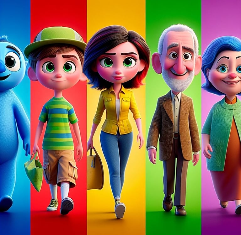 a group of animated animated animated characters MARTIN PE / COACH