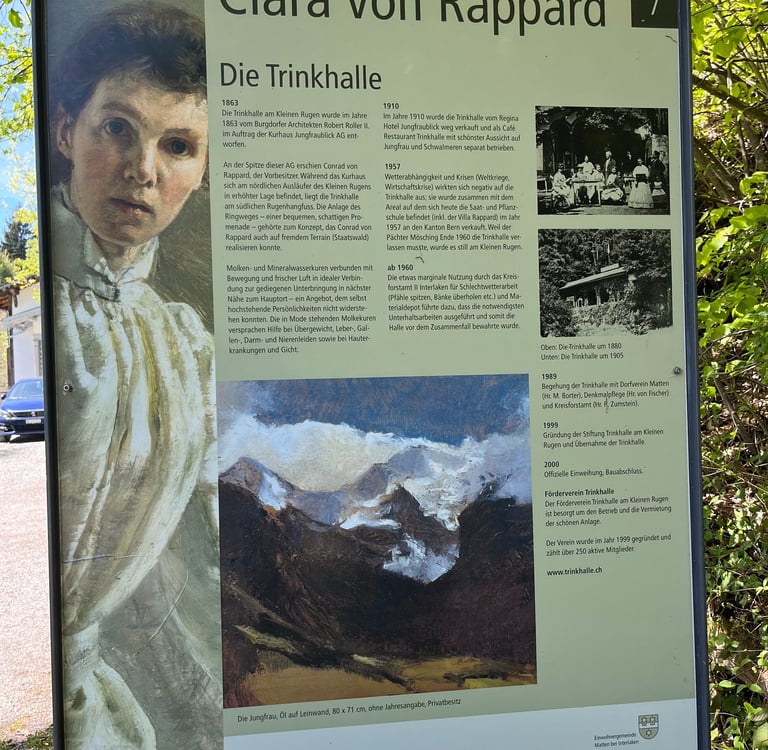 Interpretive panel along the Kleiner Rugen Ringweg in Matten bei Interlaken