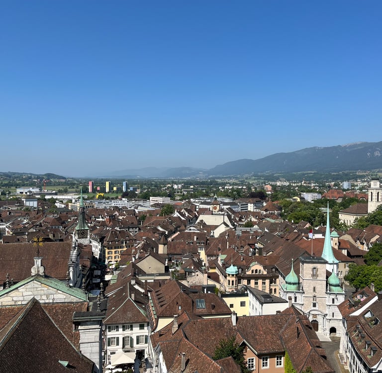 Looking out over Solothurn