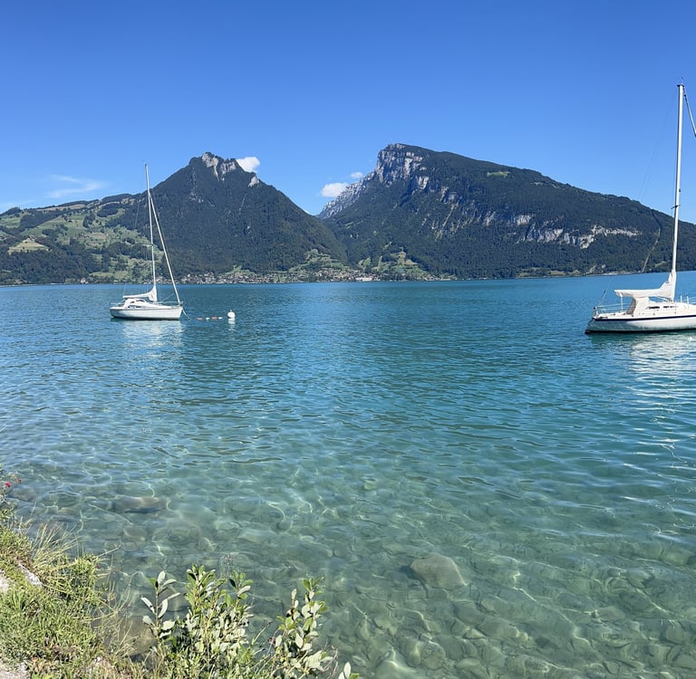 Looking up the Justistal from Faulensee
