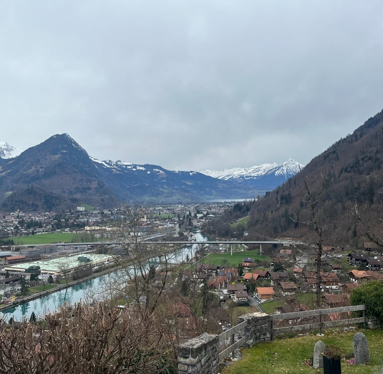 A view looking over Interlaken, Switzerland from Goldswil