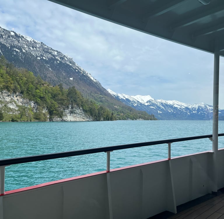 Views of Lake Brienz from the water onboard MV Brienz