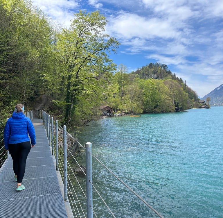 Views of Lake Brienz from just outside Iseltwald