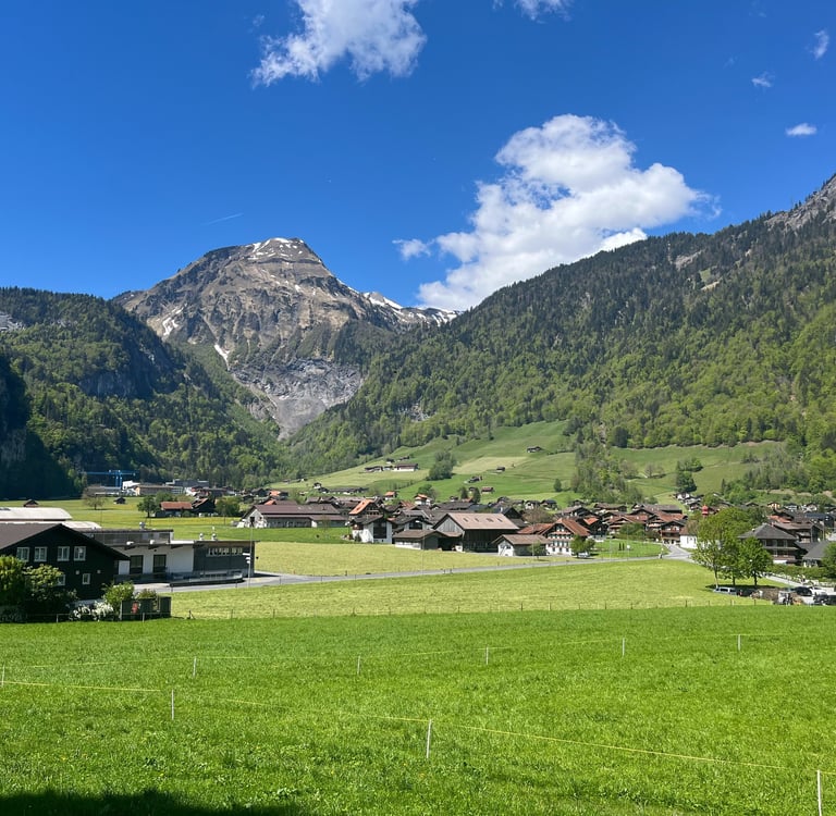 Looking towards the end of the valley from just below the Lungern Church