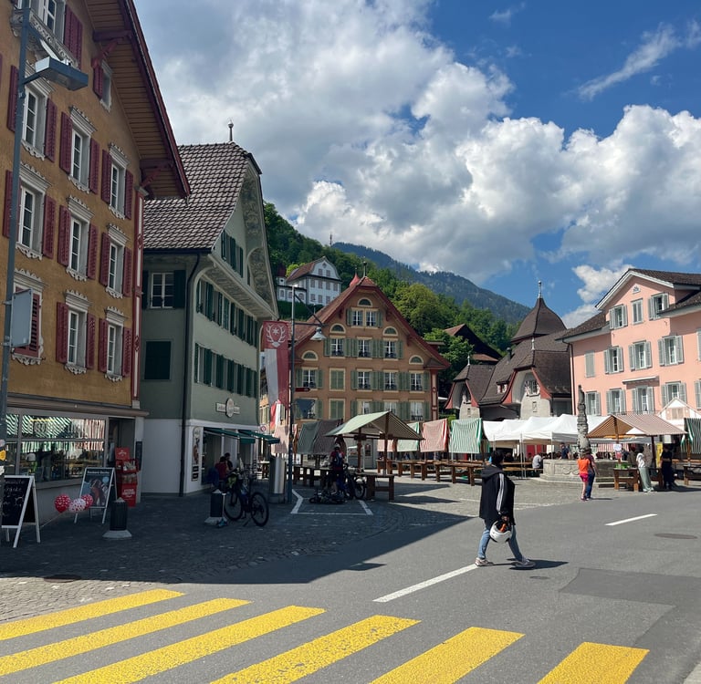 Old town of Sarnen Obwalden Switzerland