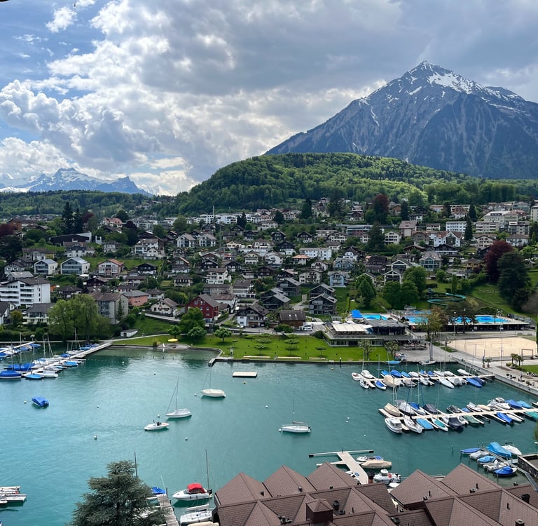 Spiez Bay with Niesen in the background