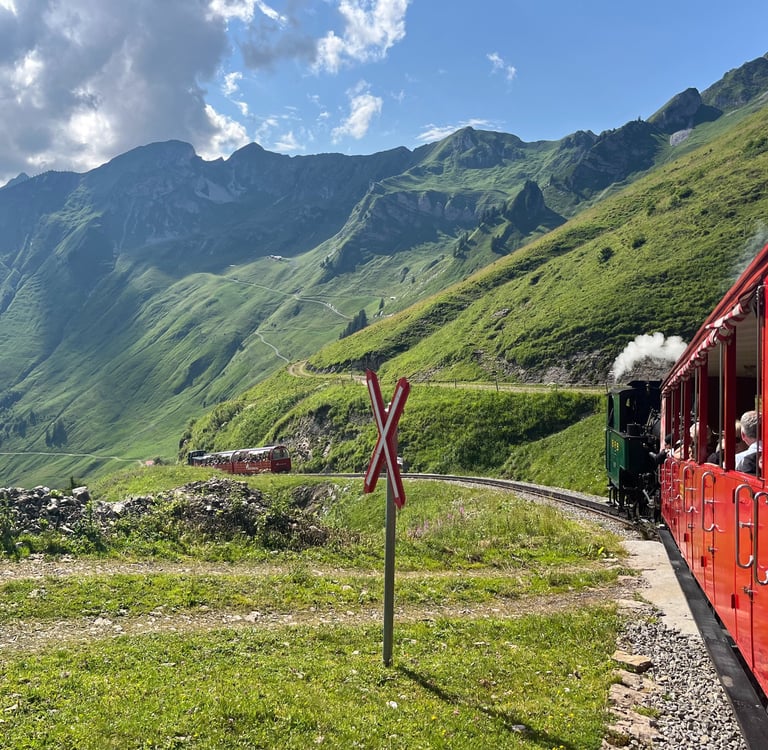 The route of the Brienzer Rothorn Bahn