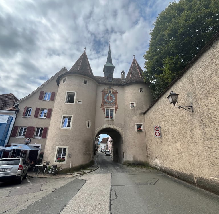 Entering Porrentruy from the castle