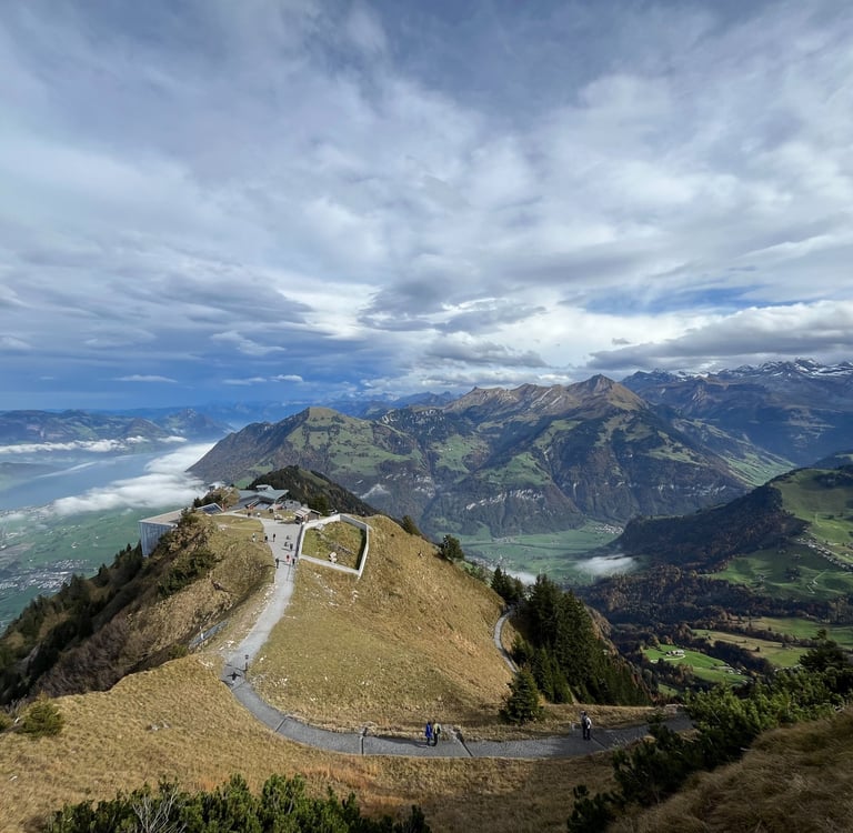 Views from the peak of Stanserhorn