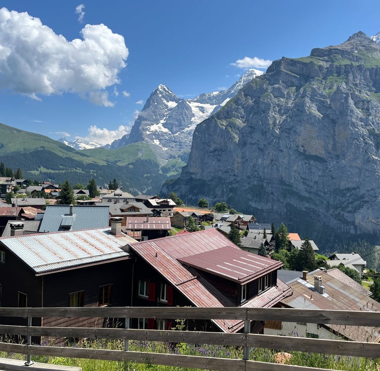 Walking into Mürren