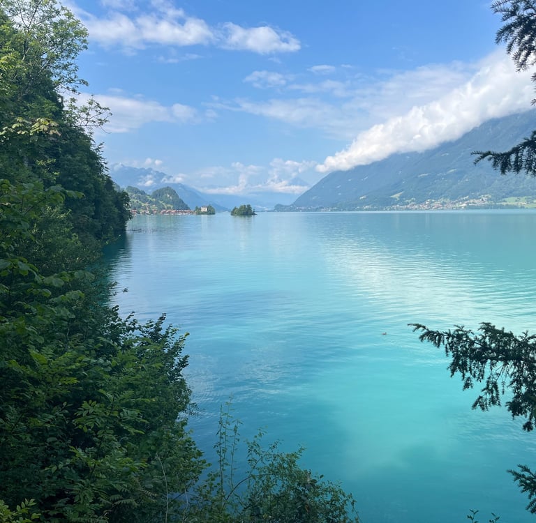 Views of Lake Brienz from the path between Iseltwald and Giessbach