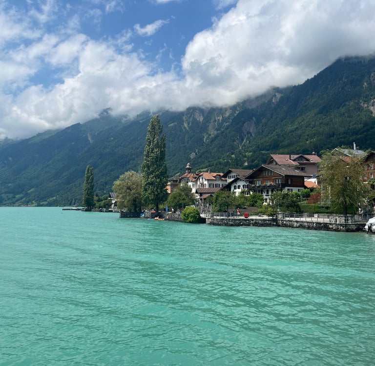 The town of Brienz on Lake Brienz