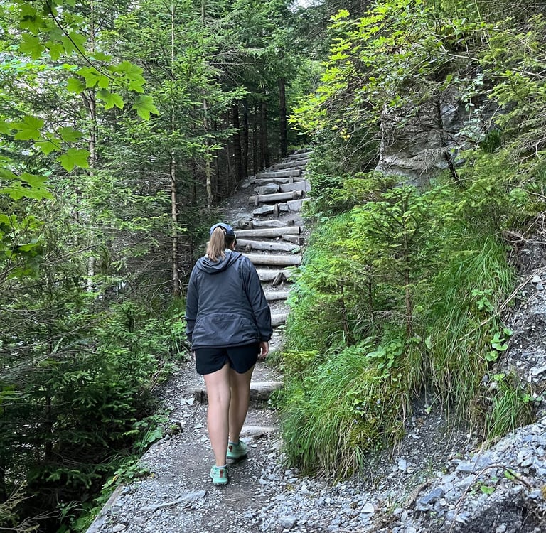 Climbing the Klus Gorge into the Gasterntal