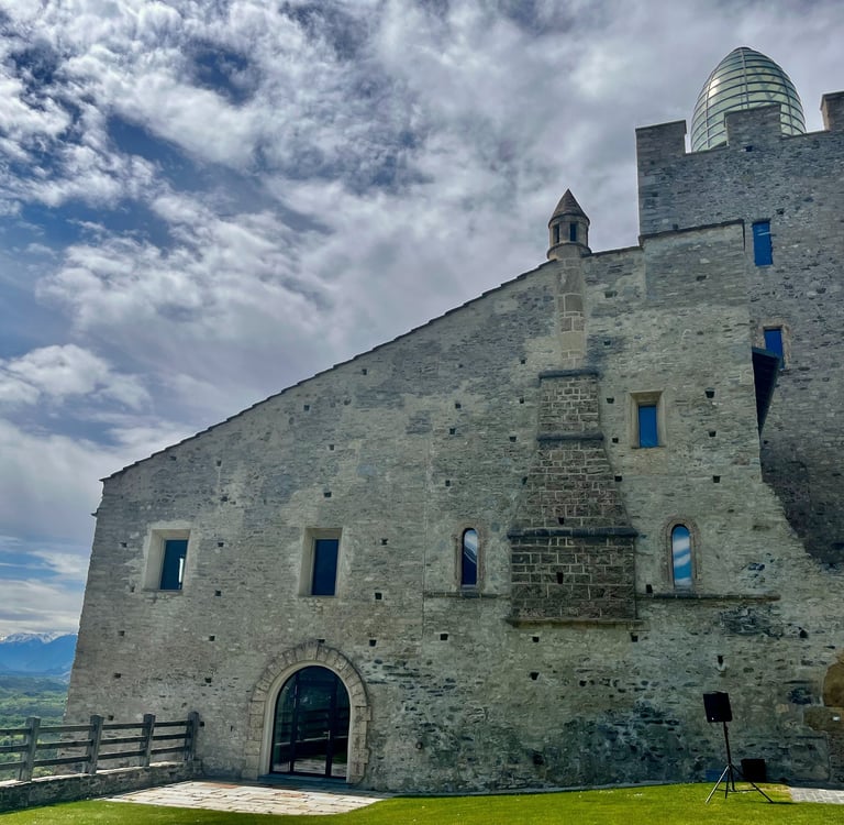 The Bishop's Castle, Schloss Leuk with its iconic glass cupola