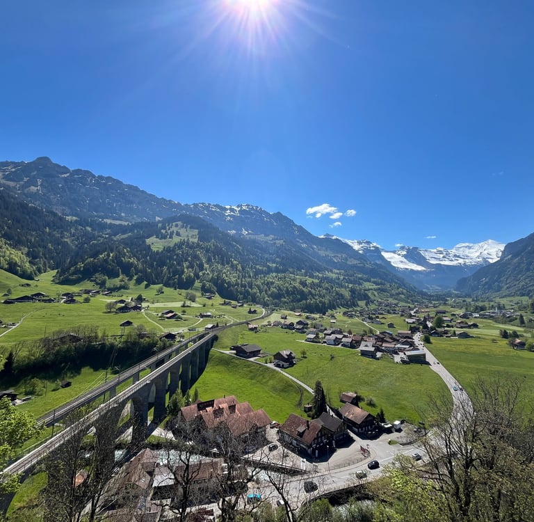 View from Tellenburg up the Kandertal